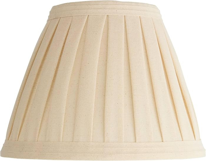 Jody Large Off-White Linen Box Pleat Lamp Shade 7x14x11 (Spider) | Amazon (US)