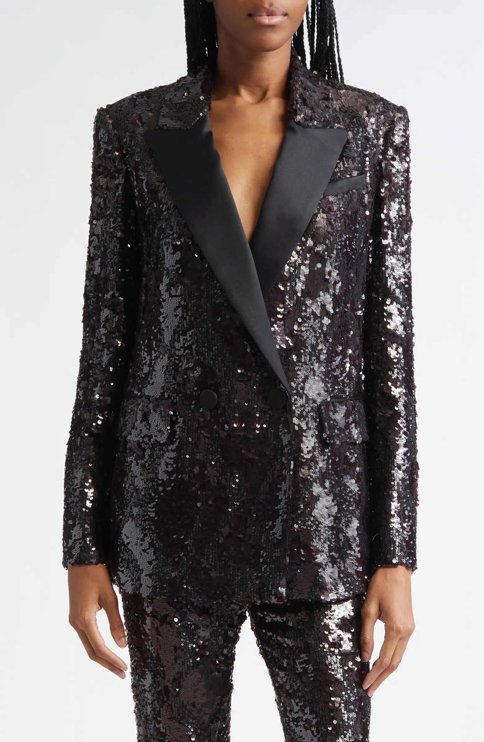Sevyn Sequin Double Breasted Dickey Evening Jacket | Nordstrom