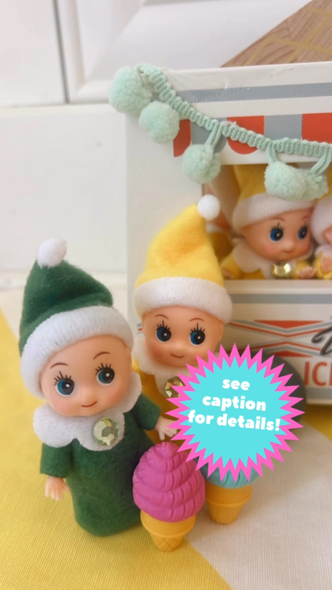 Elf Summer Job! 🩵🩷🍦
… Some Elf accessories for The Sunny La La Elf Season Clients! Order sets of adventures from The Sunny La La for holiday (see the Christmas in July promotion upcoming) OR order your own tiny accessories as we to to make your holiday parenting season easier. Linking the ice cream truck and treats here (and see the rest of the collection for more ideas and links)! 

#LTKSummerEdit #LTKFamily #LTKKids