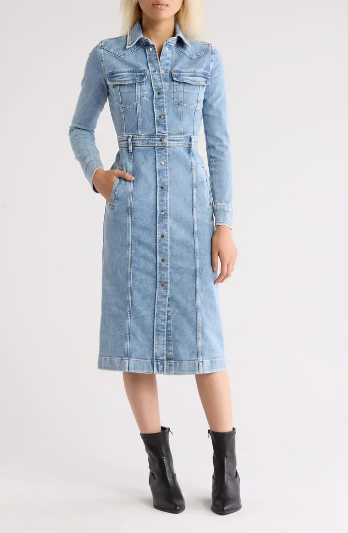 Long Sleeve Denim Shirtdress | Nordstrom Rack