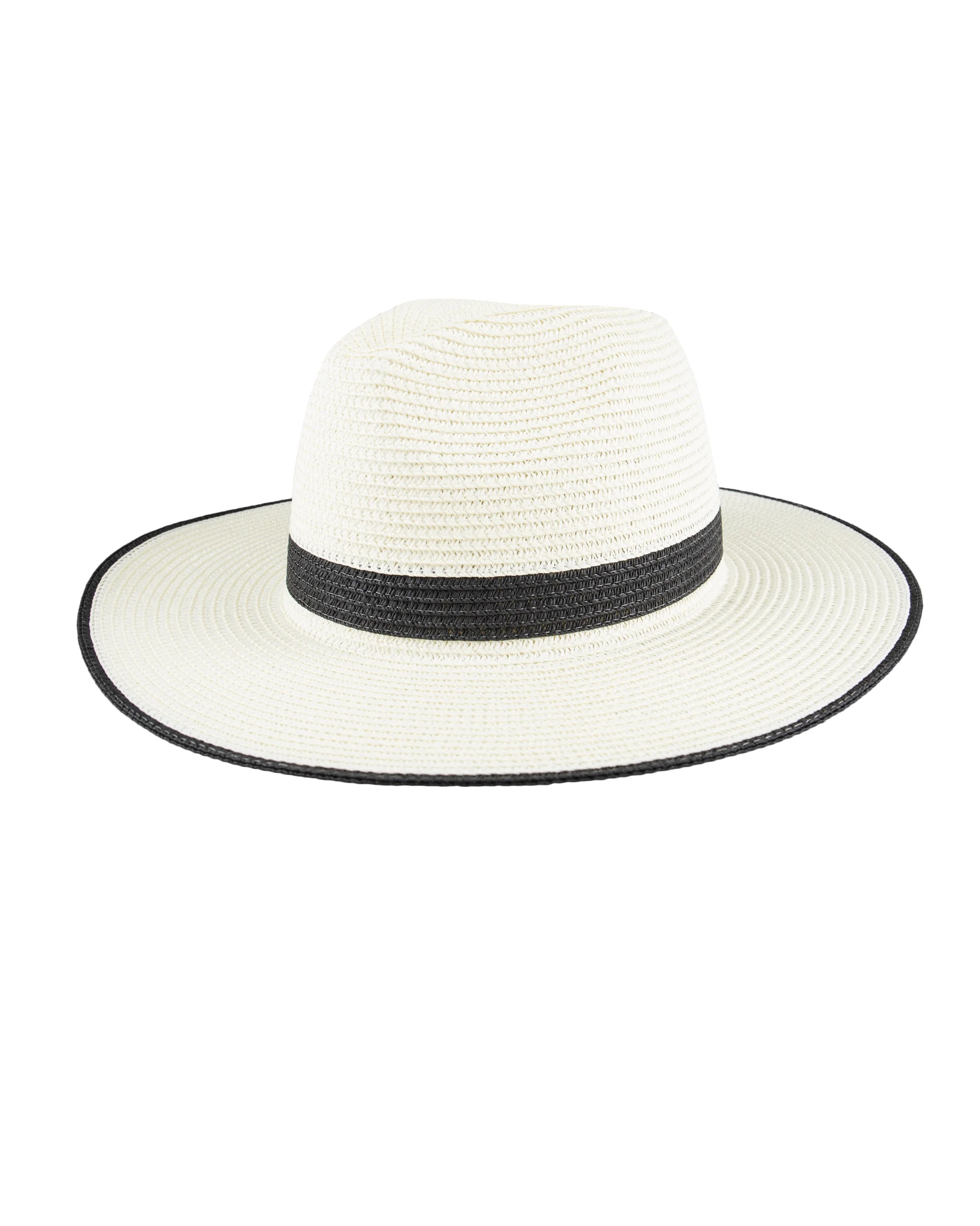 Jessica Simpson Women's Wide Brim Straw Fedora Beach Hat | Walmart (US)
