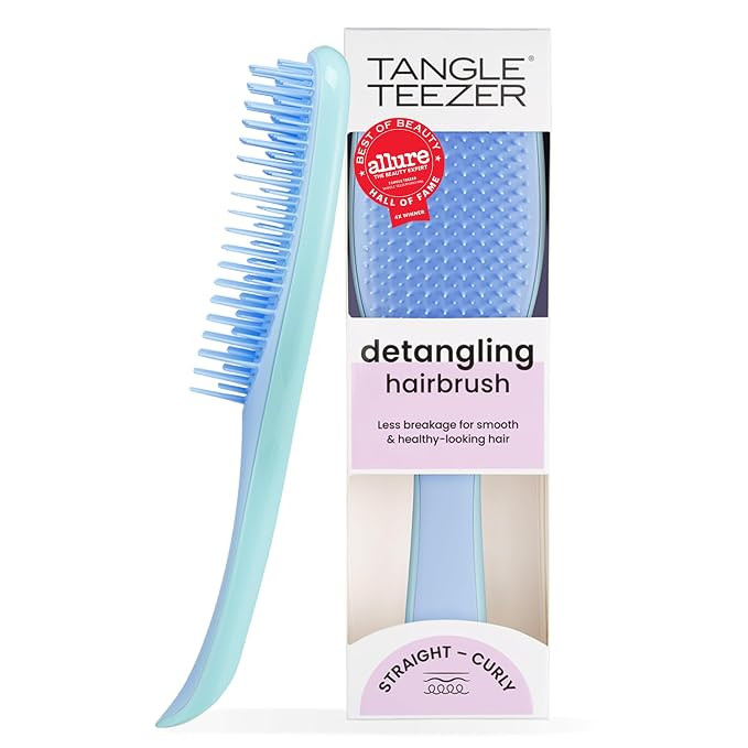 Tangle Teezer Ultimate Detangler Brush, Straight to Wavy, Denim Blues | Patented two-tier, regula... | Amazon (US)