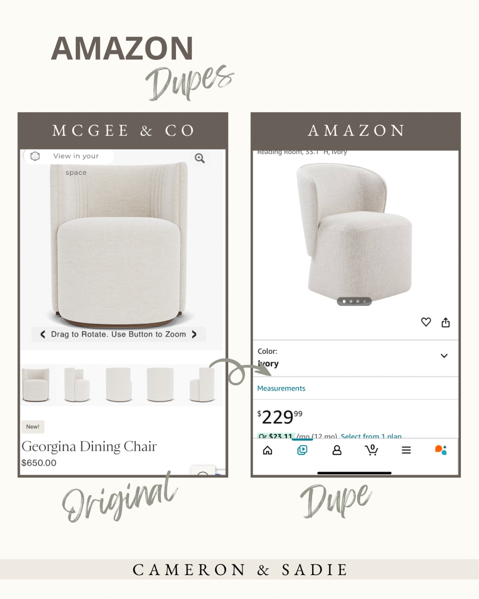Chair dupe on Amazon! 

#LTKSeasonal #LTKHome #LTKSaleAlert