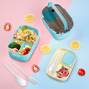 (Clearance) Kids Bento Box, 1.3ML Kids Lunch Box with Sauce Container and Cutlery, 6 Compartments... | Amazon (US)