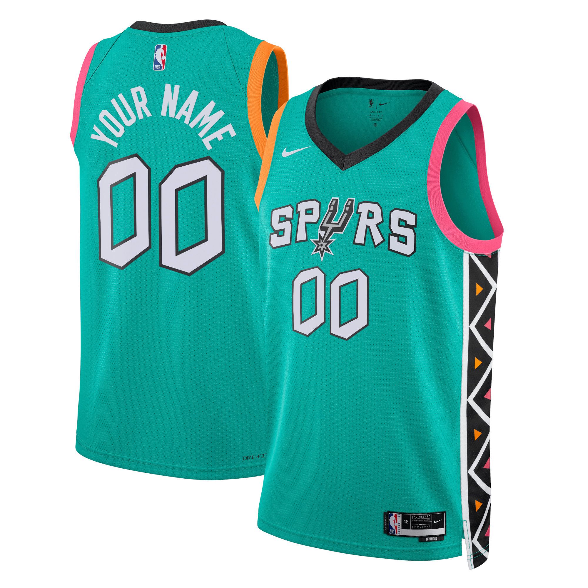 Unisex San Antonio Spurs Nike Turquoise 2022/23 2022/23 Swingman Custom Jersey - City Edition | NBA store
