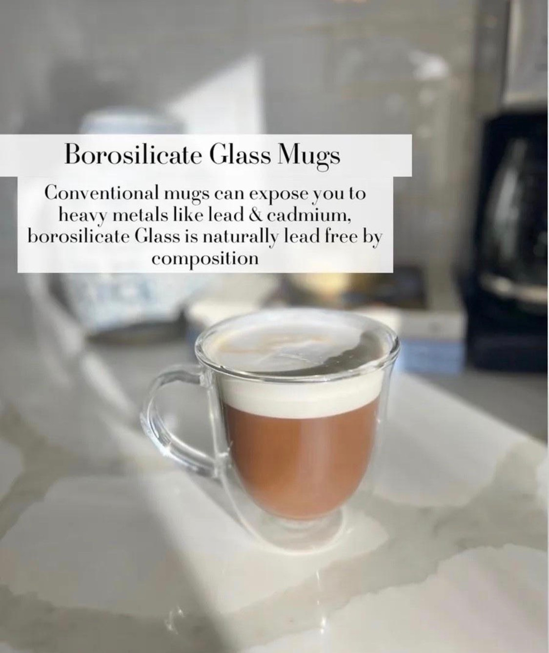 If you want a simple, realistic low-tox swap, look at your morning mug. These borosilicate glass ones are naturally lead-free, durable, and make your daily latte look like it's from a high-end cafe.

#LTKHome