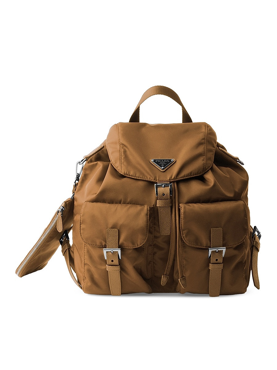 Prada Women's Medium Re-Nylon Backpack - Dark Brown | Saks Fifth Avenue