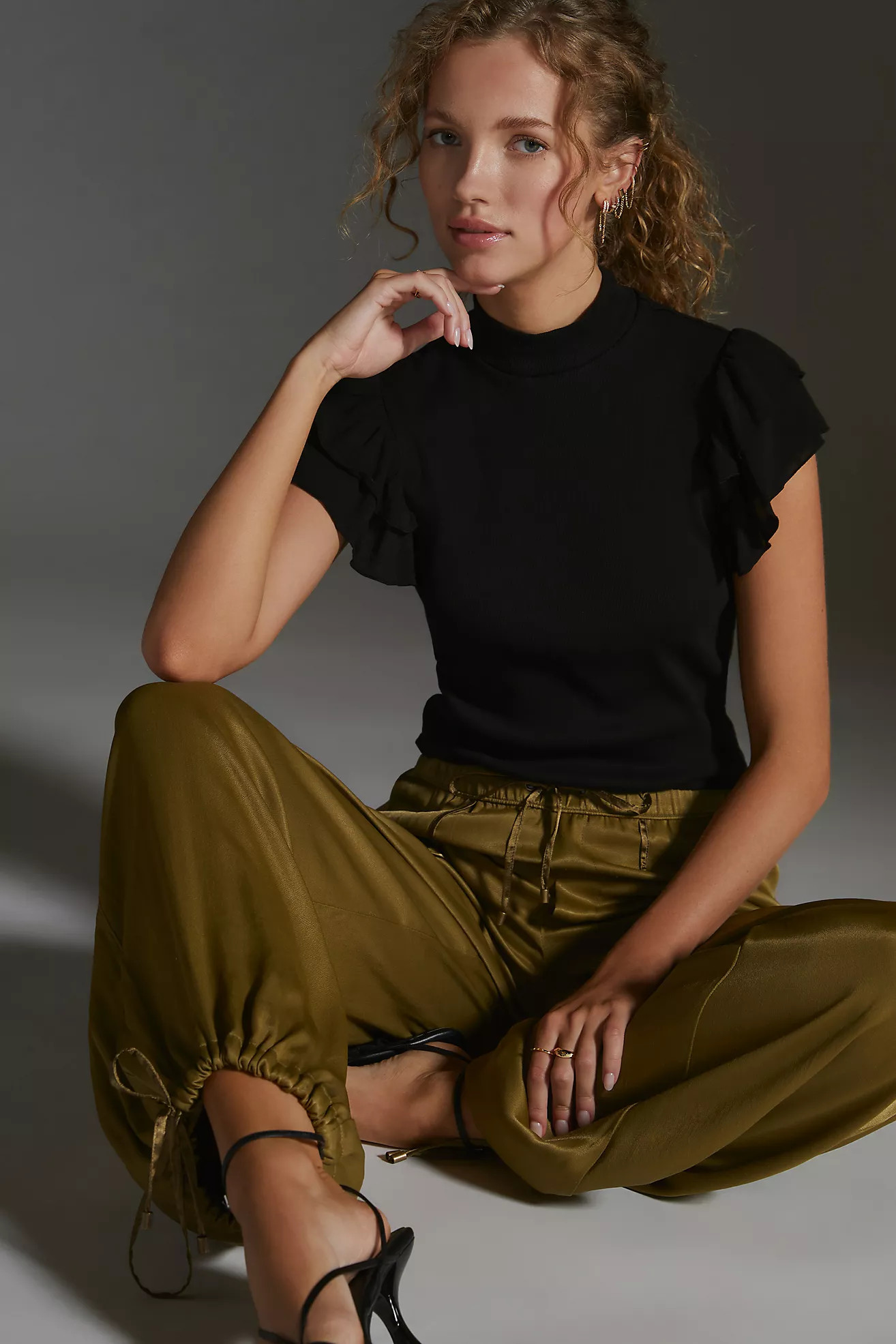 T.La Ruffle Mock Neck Tank | Anthropologie (US)