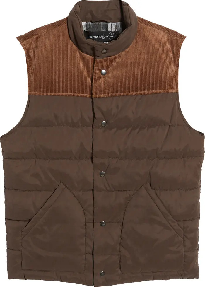 Treasure & Bond Quilted Waterproof Field Vest | Nordstrom | Nordstrom