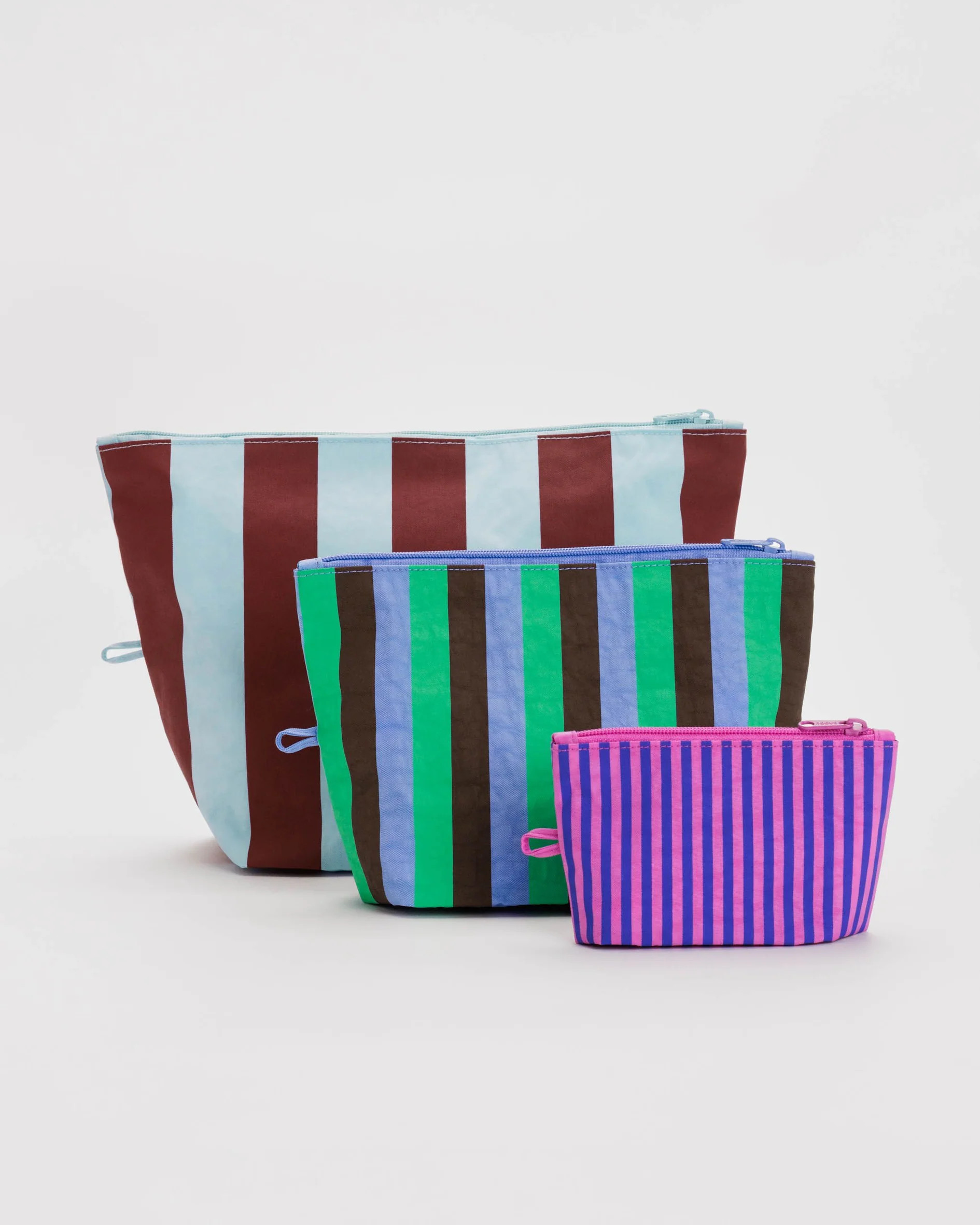 Go Pouch Set : Vacation Stripe Mix - Baggu | BAGGU