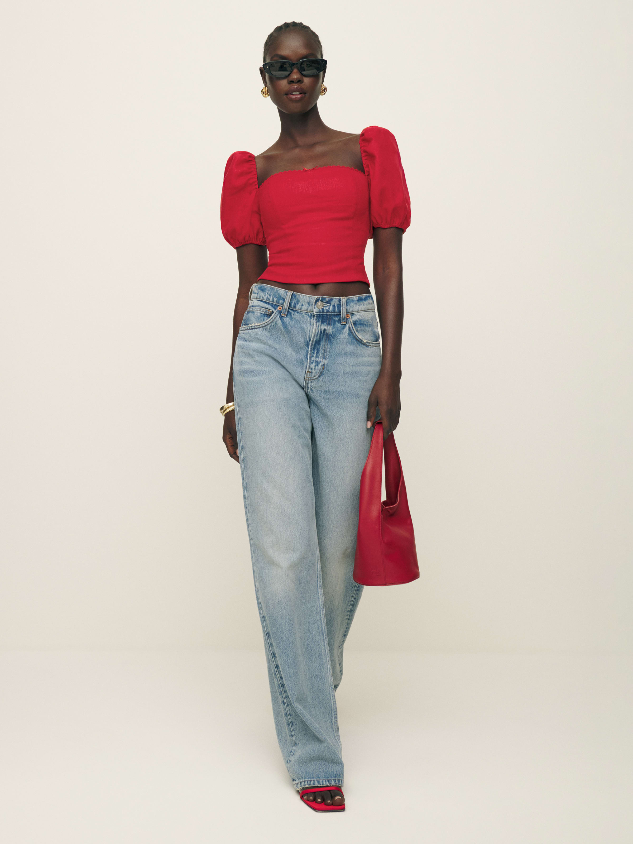 Marella Linen Top | Reformation (Global)