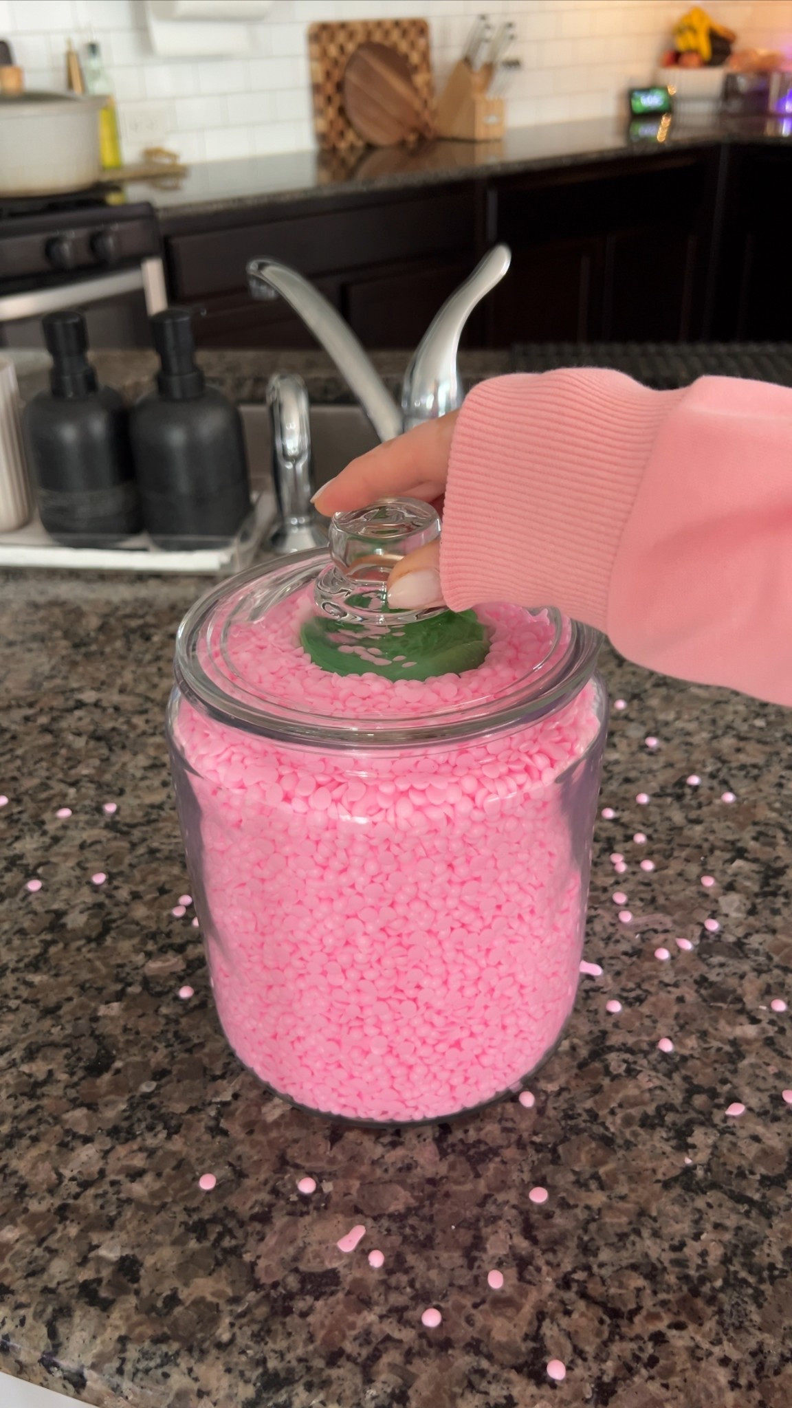 Glass jar with lid 

#LTKU #LTKHome #LTKFindsUnder50