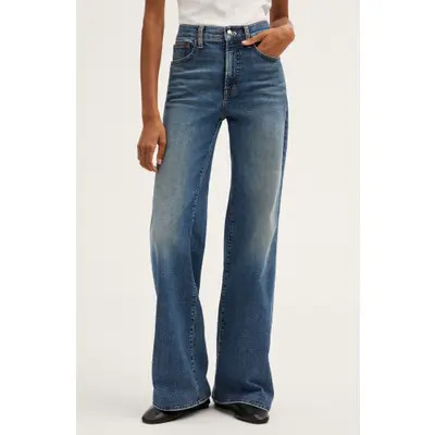 Madewell Super Stretch Denim Wide Leg Jeans in Sunnyside Wash at Nordstrom, Size 33 | Nordstrom