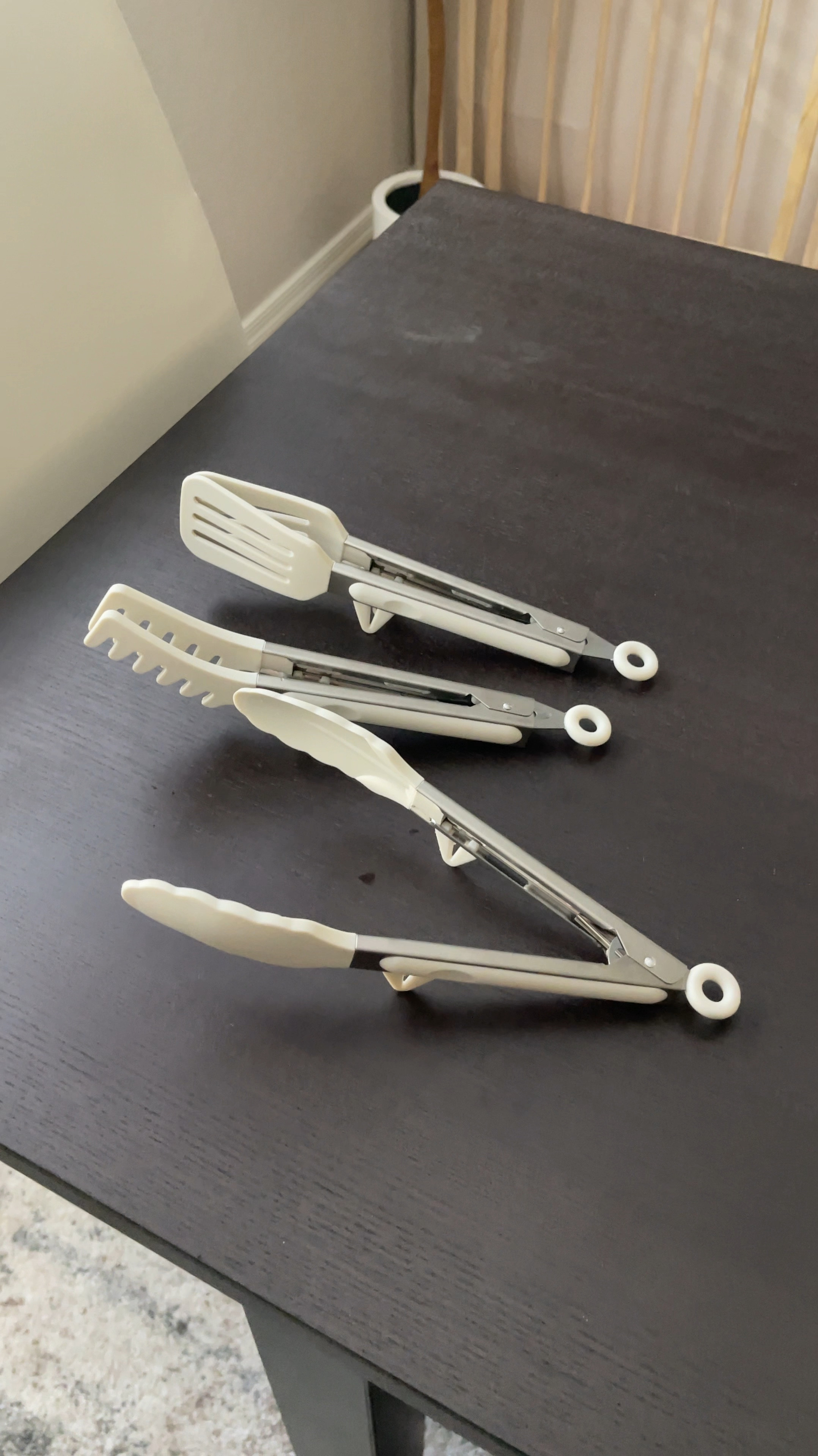 3-piece tong set, high-quality kitchen tongs, silicone-tipped tongs, heat-resistant tongs, non-stick cooking tongs, neutral color tongs, aesthetic kitchen tools, durable food tongs, ergonomic tongs, modern kitchen gadgets, non-scratch tongs, food-grade silicone tongs, versatile cooking tongs, stylish kitchen accessories, heatproof tongs, easy-to-clean tongs, multipurpose kitchen tongs, minimalist kitchen tools, lightweight tongs, kitchen essentials.

#LTKHome #LTKFindsUnder50 #LTKVideo