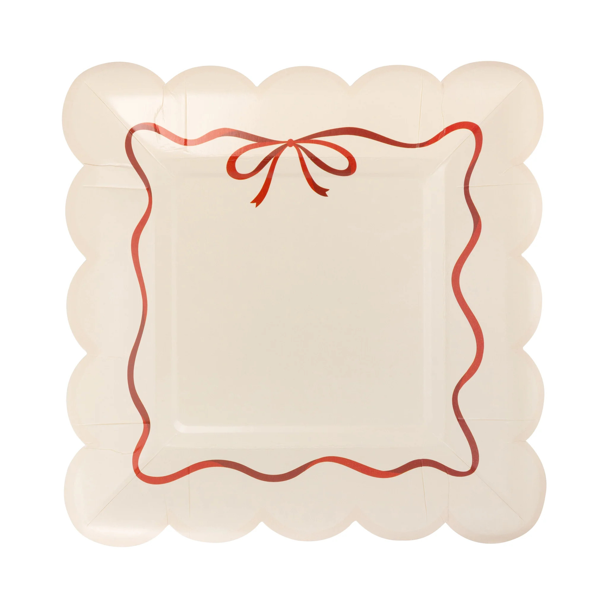 Red Bow Border Plate | My Mind's Eye