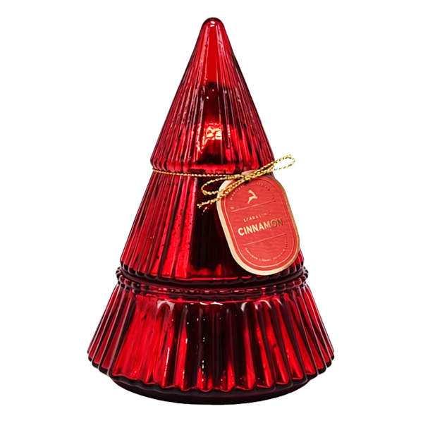 Red Glass Christmas Tree Jar Candle, 6Oz, sold by At Home | At Home