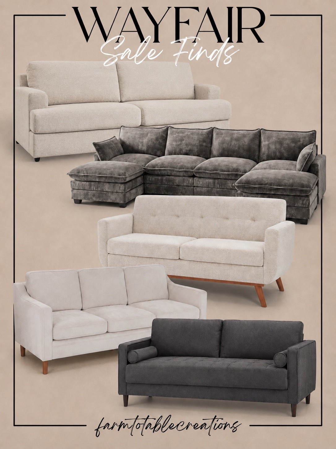 Wayfair Sofa Sale You Don’t Want to Miss 🛋️✨

If you’ve been waiting to upgrade your living room, now is the perfect time! Wayfair’s sale is packed with gorgeous sofas, loveseats, and sectionals in timeless styles that bring both comfort and designer-inspired looks to your home—without the designer price tag.

Follow @farmtotablecreations on Instagram for more cozy home finds, designer-inspired decor, and the best home sales you won’t want to miss.

#LTKHome #Wayfair #WayfairSale #WayfairFinds #LivingRoomDecor #SofaStyle #SectionalSofa #HomeDecor #DesignerInspired #CozyHome #NeutralHome #InteriorDesign #FurnitureFinds #FarmToTableCreations

#LTKHome #LTKSaleAlert