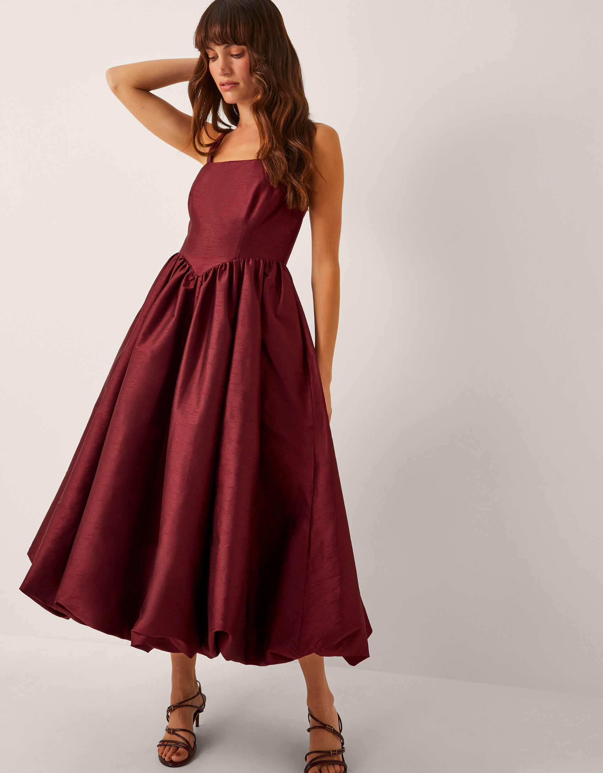Mya Fit and Flare Midi Dress Red | Monsoon (UK)