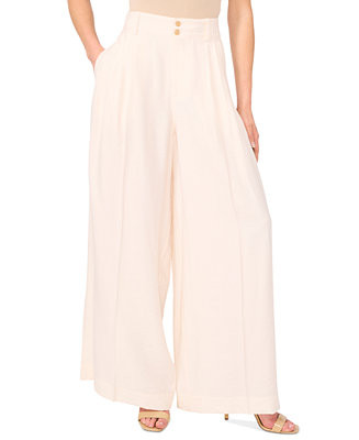 Women's High-Rise Pleated Wide-Leg Pants | Macy's