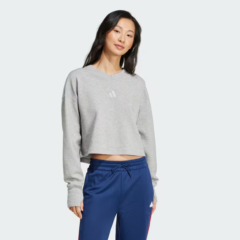 ALL SZN Ribbed V-Neck Sweatshirt | adidas (US)