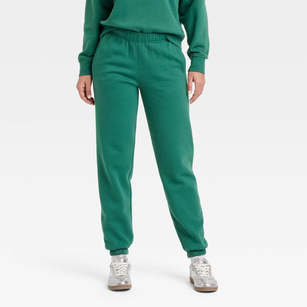 Women's Leisure Studio Graphic Joggers - Universal Thread™ Green Letters S | Target