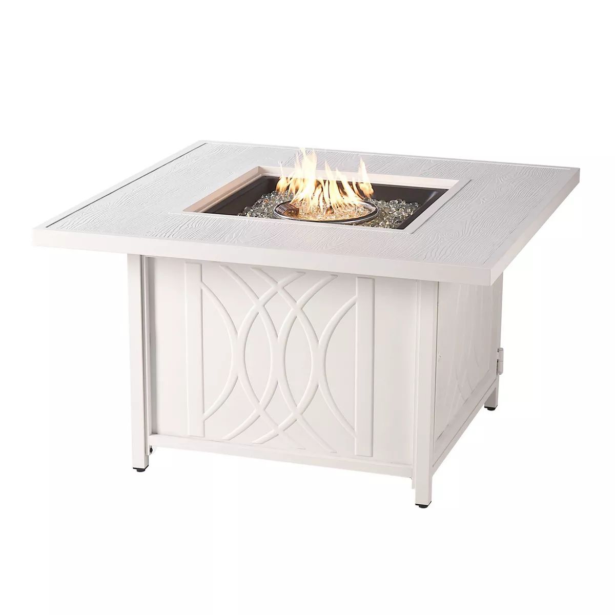 42" Square Aluminum 55000 BTUs Propane  Modern Fire Table with 2 Covers - Oakland Living | Target