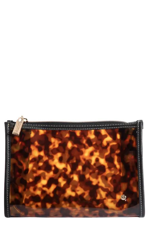 Stephanie Johnson Miami Clearly Tortoise Medium Makeup Bag at Nordstrom | Nordstrom