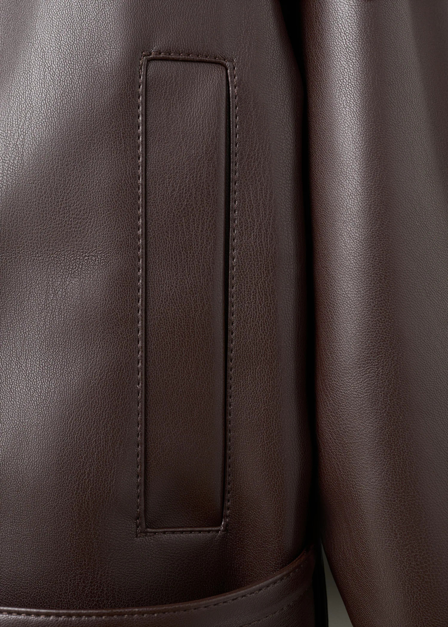Faux-leather jacket with maxi lapels | MANGO (UK)