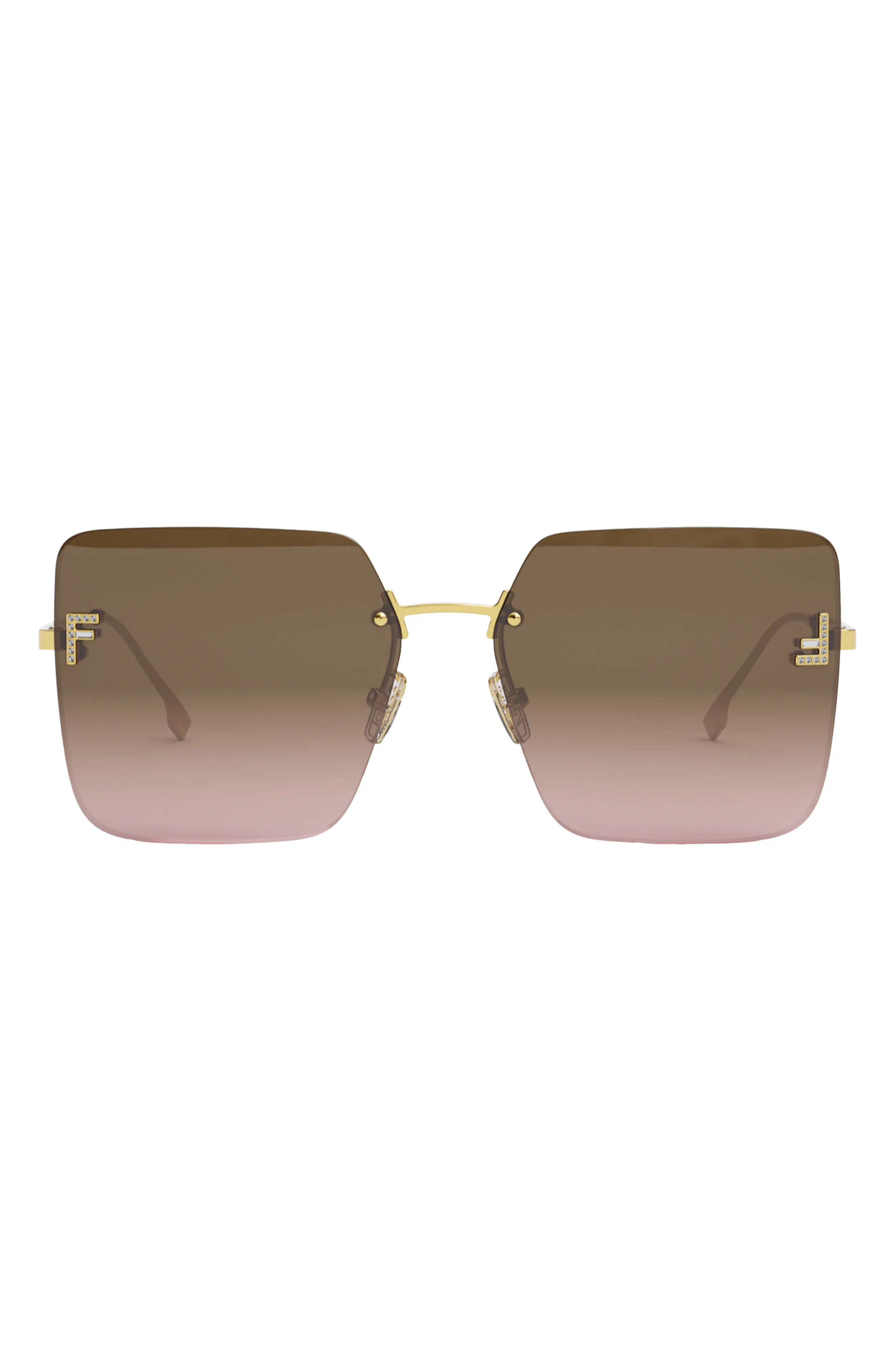 'Fendi First 59mm Geometric Sunglasses (Women) | Nordstrom | Nordstrom