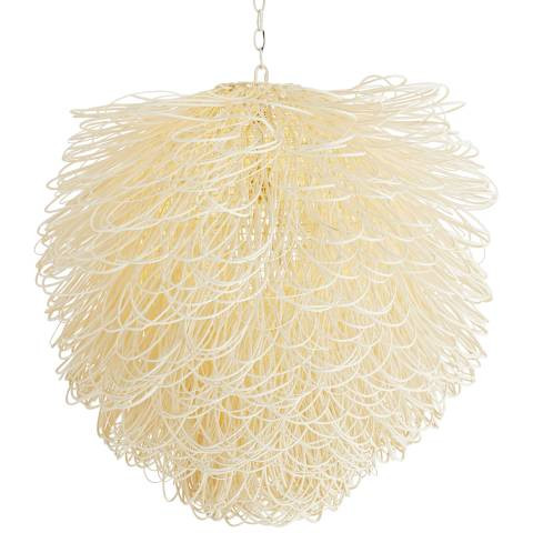 Arteriors Home Finley 32" Wide White Rattan Chandelier - #395Y0 | Lamps Plus | Lamps Plus