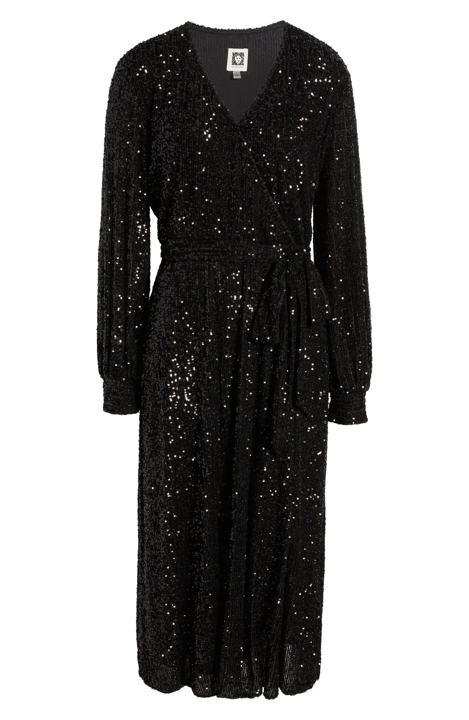 Sequin Long Sleeve Midi Dress | Nordstrom