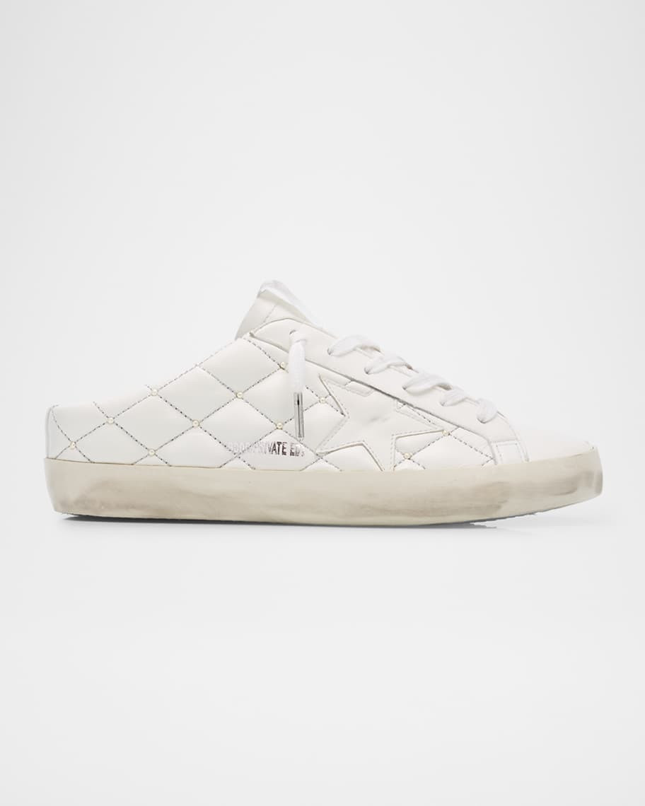 Golden Goose Superstar Sabot Pearly Quilted Leather Mule Sneakers | Neiman Marcus