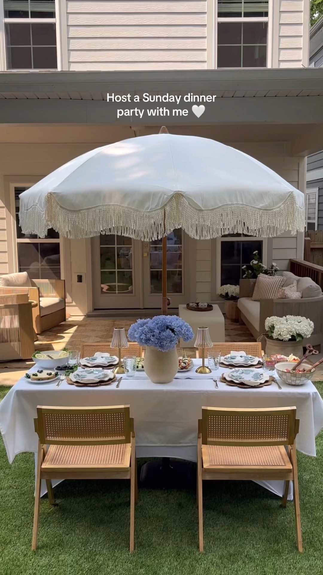 Host a summer dinner party with me 🩵 love this set up so much! 

#LTKParties #LTKSummerEdit #LTKHome