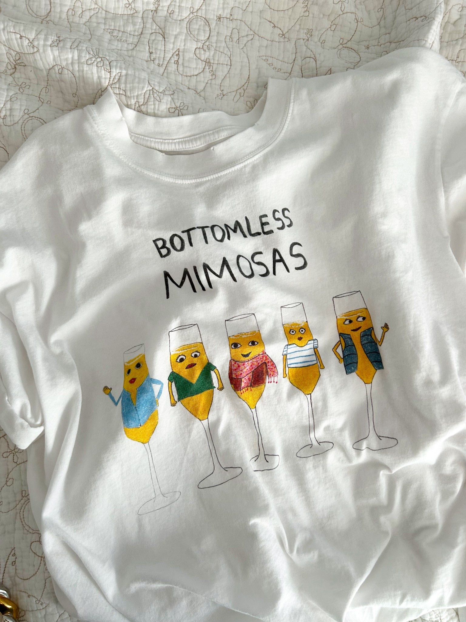 The coooolest summer graphic tee from Anthro 🥂 makes me want a mimosa real bad (found an affordable version on Amazon) 

#LTKStyleTip #LTKFindsUnder50 #LTKSaleAlert