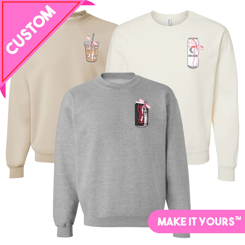 Make It Yours™ 'Bow Beverages' Crewneck Sweatshirt | United Monograms