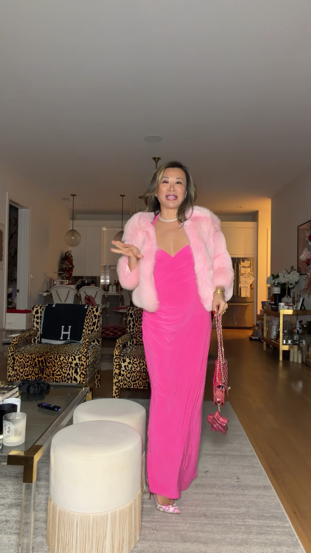 Valentine's Day dress. On sale Norma Kamali. Pink dress. Pink fur. Size small. Date night outfit 

#LTKWedding #LTKootd