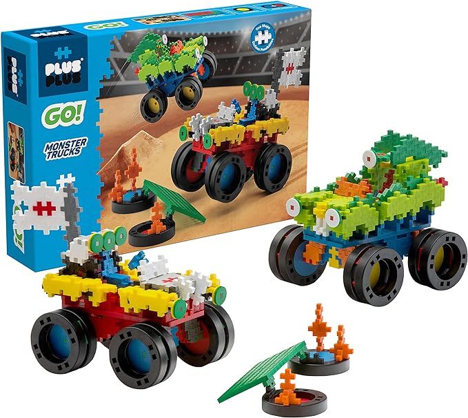 PLUS PLUS - GO! Monster Trucks - 600 Pieces - Model Vehicle Building Stem / Steam Toy, Interlocki... | Amazon (US)