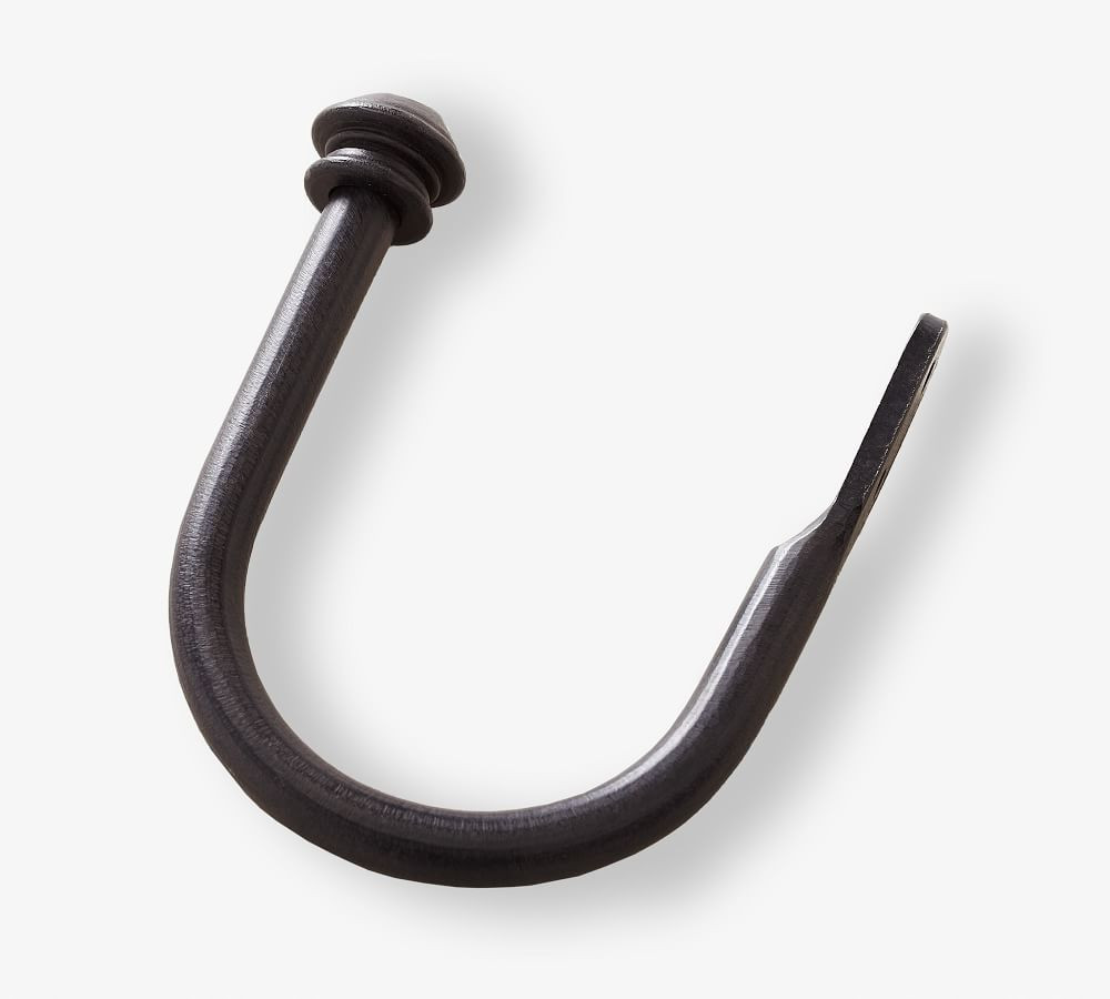 Cast Iron Black Curtain Holdback - Set of 2 | Pottery Barn (US)