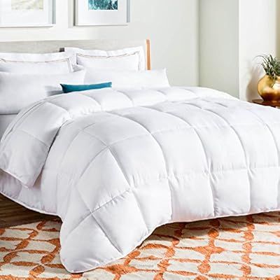 LINENSPA All-Season White Down Alternative Quilted Comforter - Corner Duvet Tabs - Hypoallergenic... | Amazon (US)