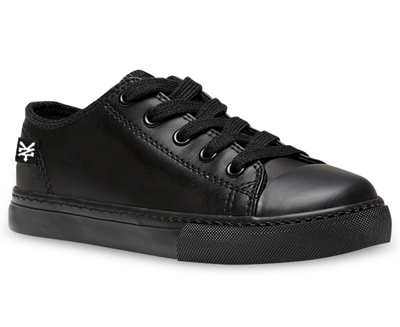 Grosby x Zoo York Boys' Printer Leather Sneakers - Black | Catch.com.au