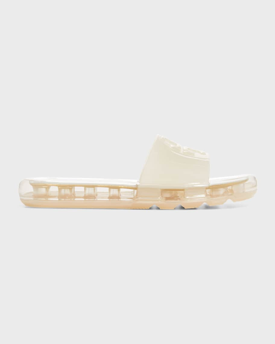 Clear Bubble Jelly Flat Sandals | Neiman Marcus