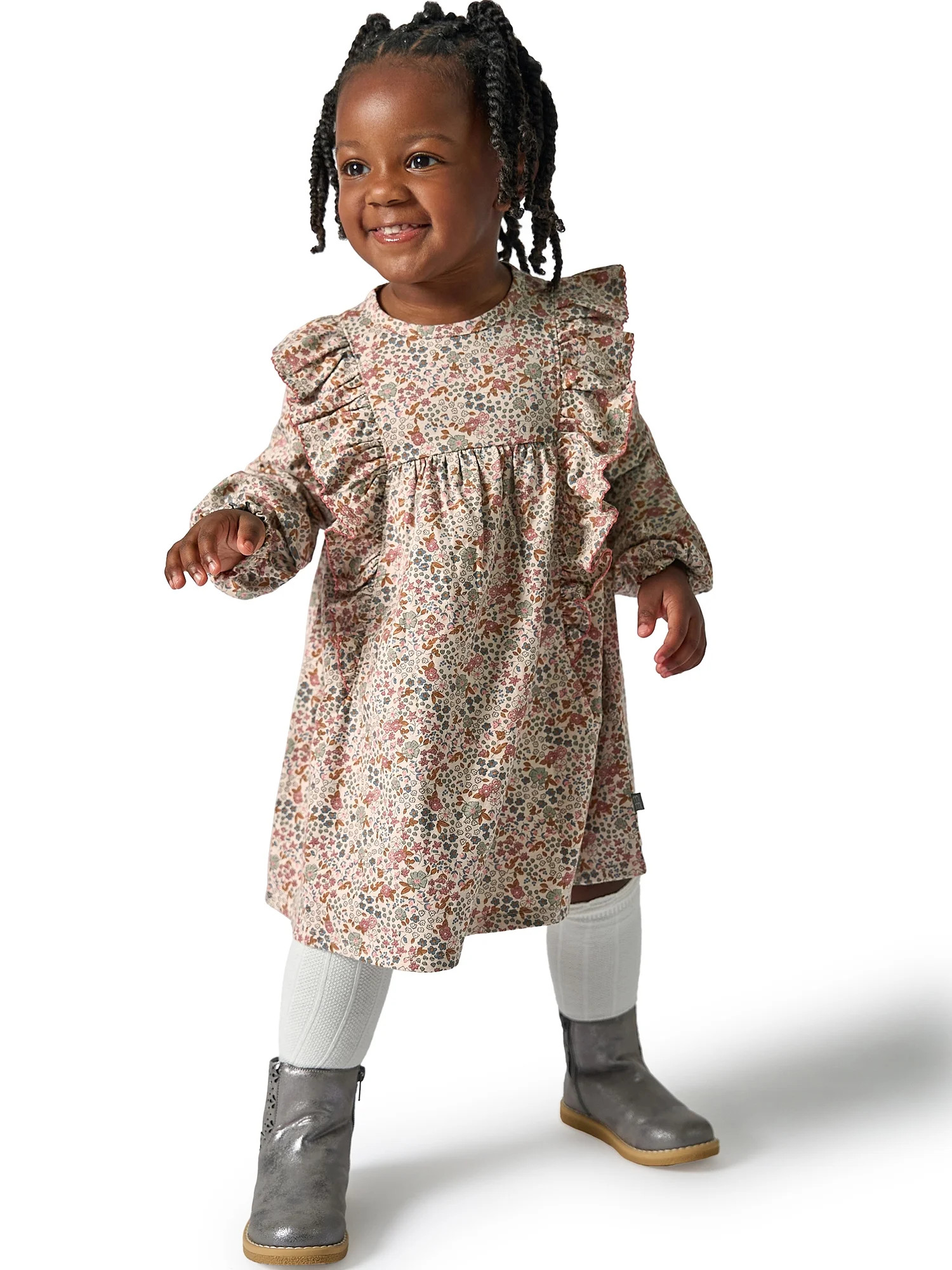 Modern Moments by Gerber Toddler Girl Dress with Ruffles, Sizes 12M-5T | Walmart (US)