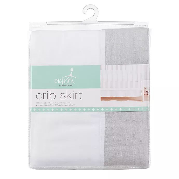 aden + anais™ essentials Crib Skirt in Grey | buybuy BABY