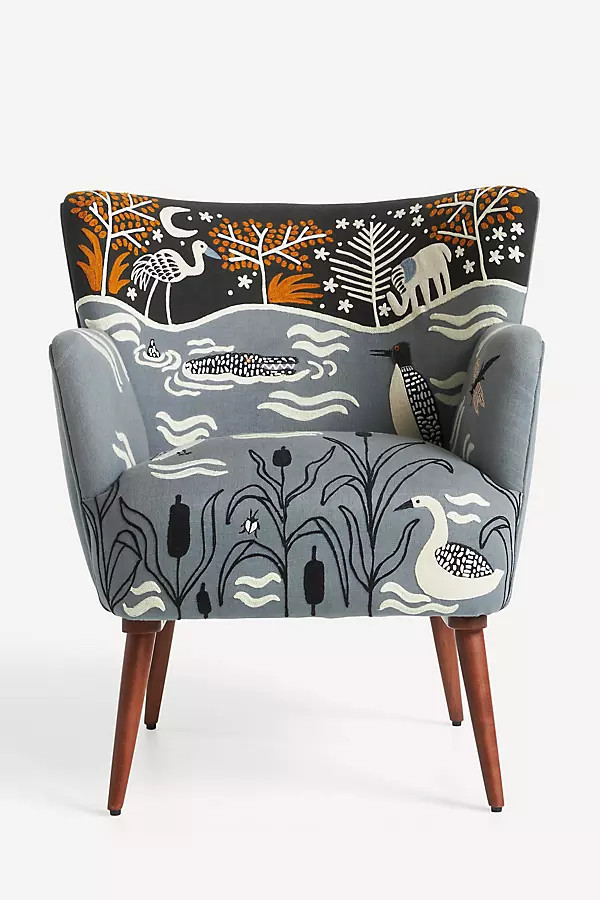 Night Lake Petite Accent Chair | Anthropologie (US)