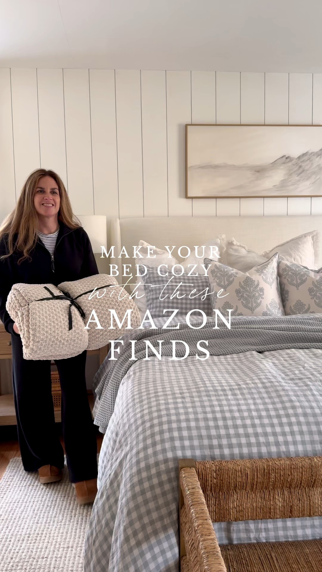 Layered coastal bedroom! This bedroom is all about relaxed layers, soft blues, and classic coastal patterns that make the space feel serene. 

#LTKHome