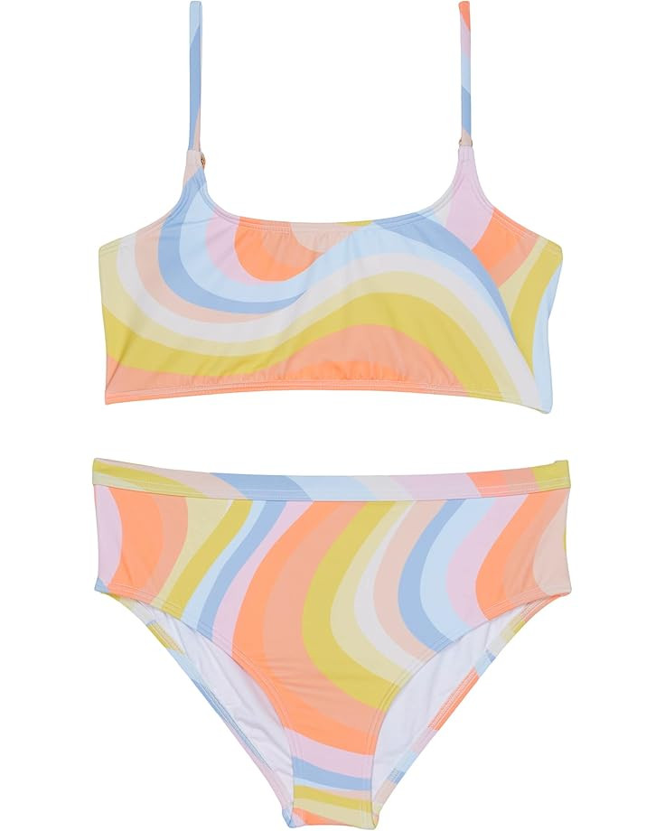 Billabong Kids Groovy Road Mini Crop Two-Piece Swim Set (Little Kids/Big Kids) | Zappos