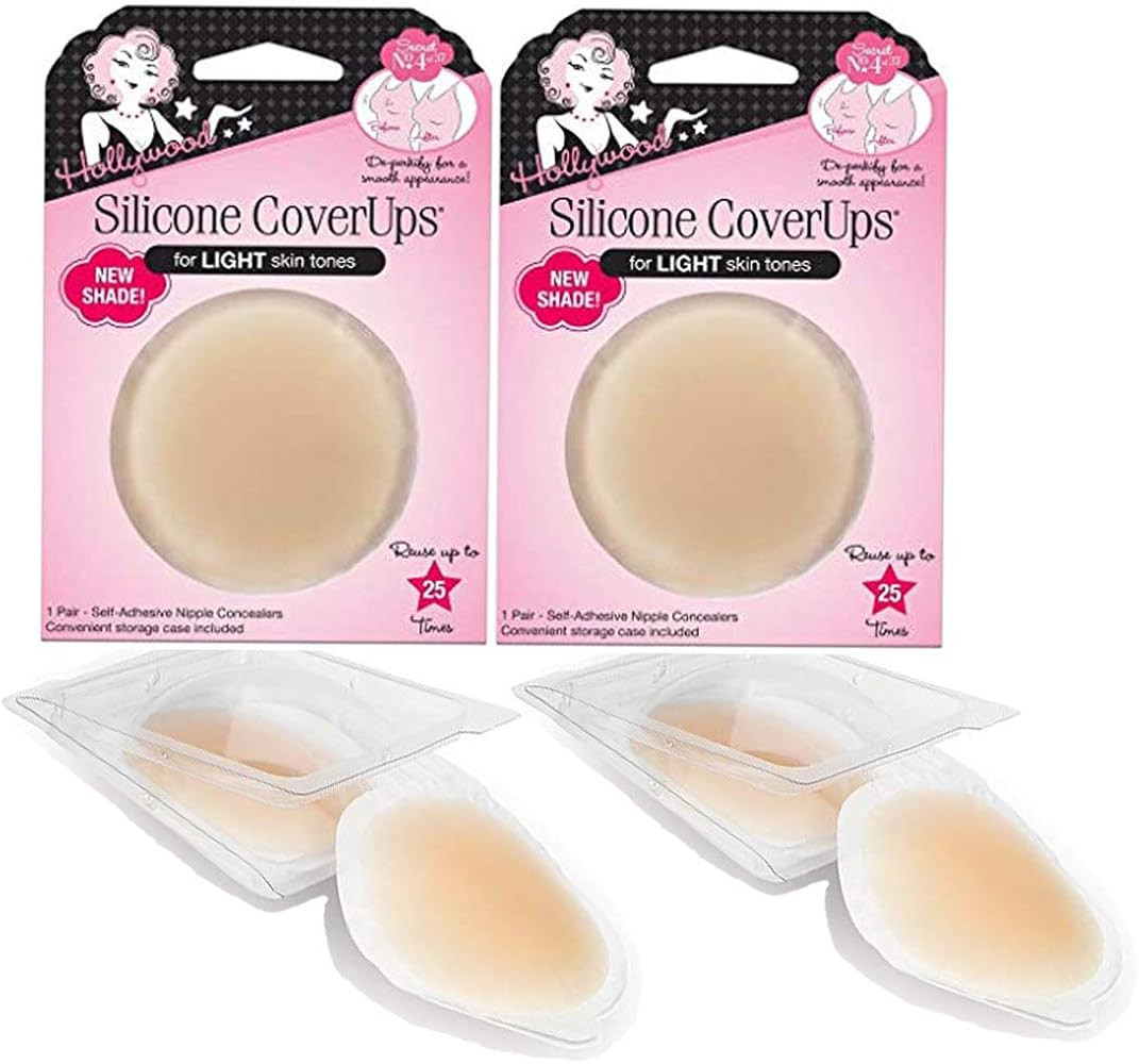 Hollywood Fashion Secrets Silicone CoverUps, for Light Skin Tones (2 Pairs) | Amazon (US)