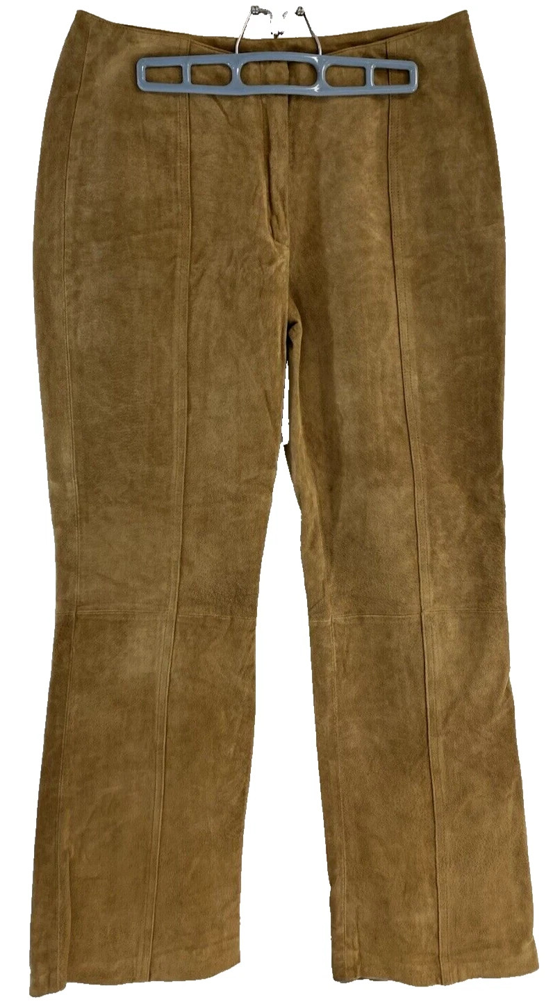 Wilsons Maxima Tan Suede Leather Pants Vintage Women's 10 | eBay US