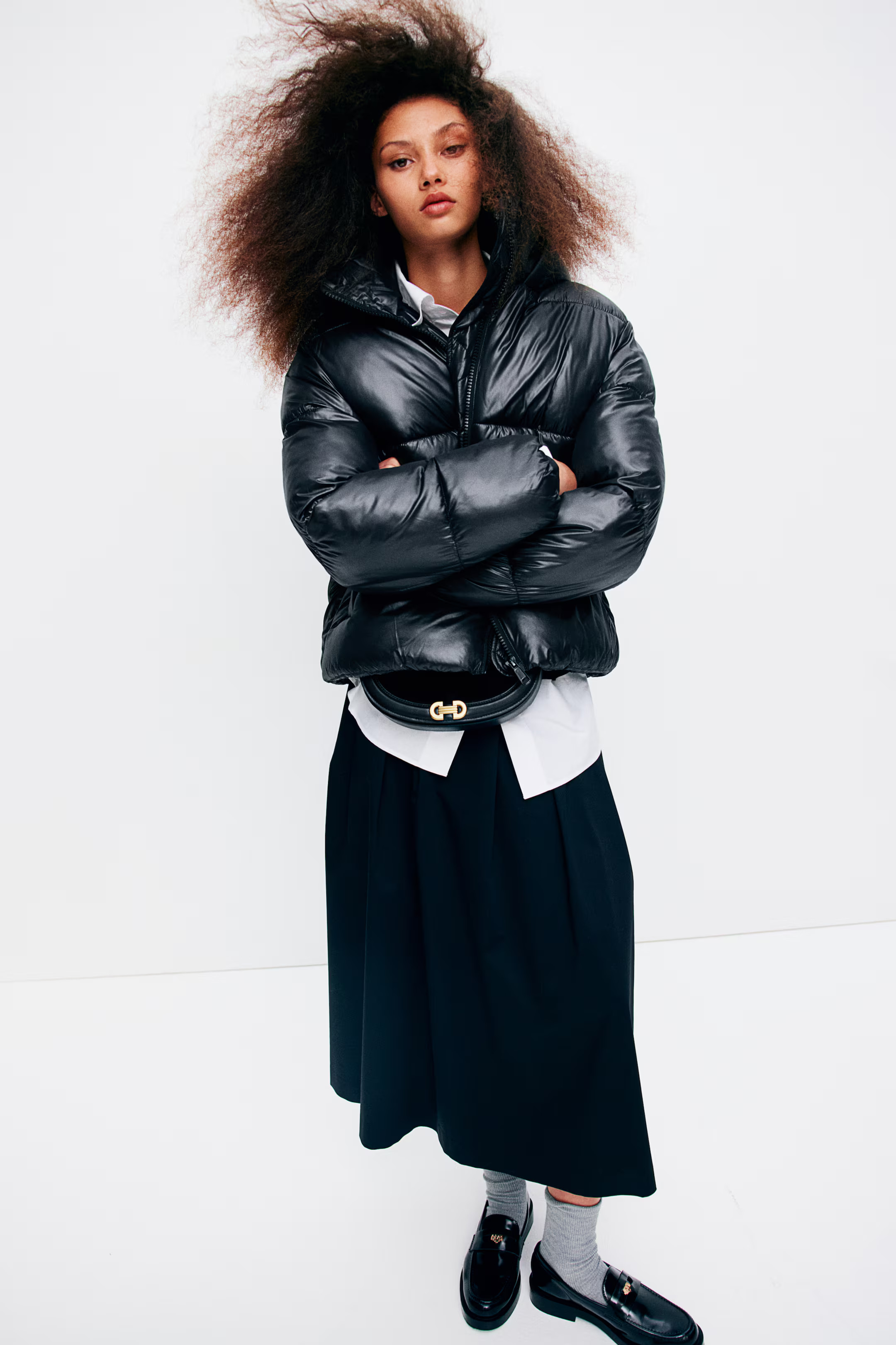 Hooded puffer jacket | H&M (UK, MY, IN, SG, PH, TW, HK)