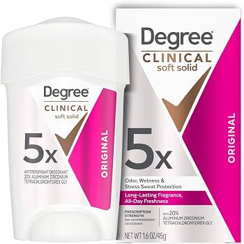 Degree Clinical Strength Antiperspirant Deodorant Original Soft Solid 96-Hour Sweat and Odor Prot... | Amazon (US)
